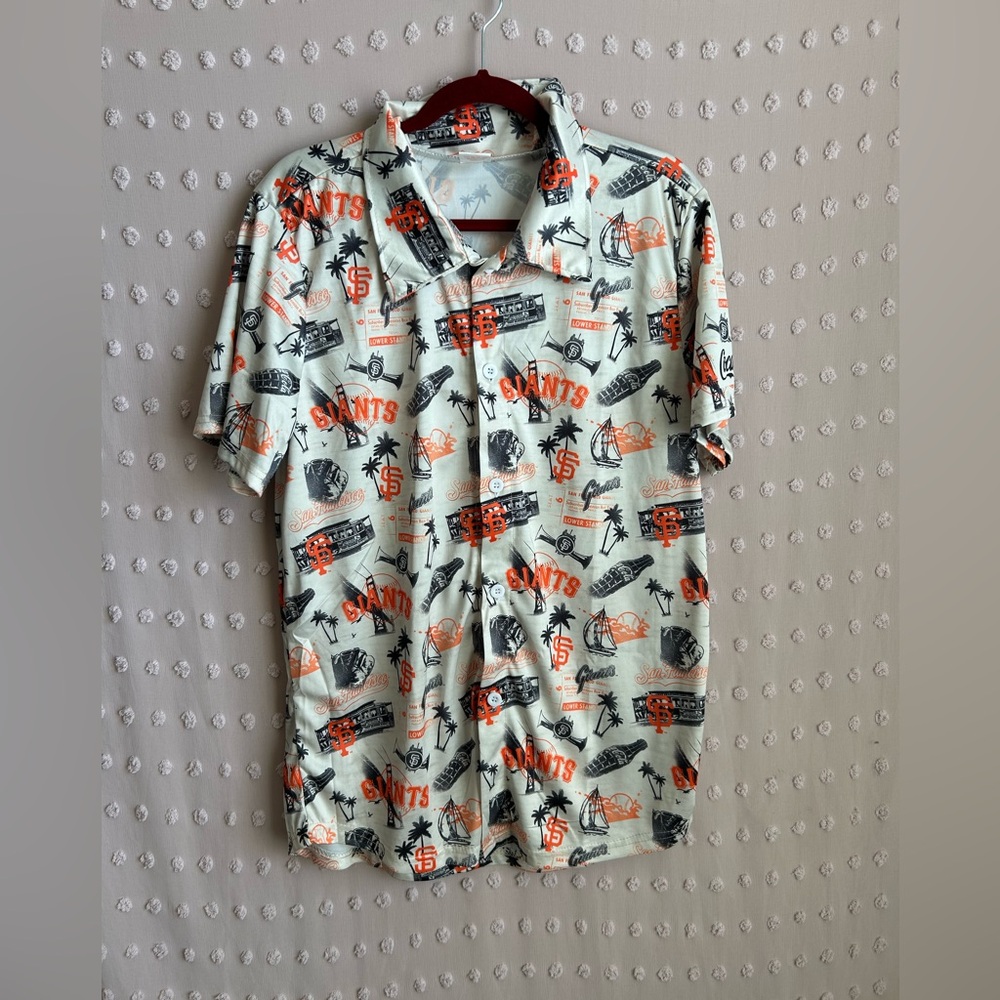 San Francisco Giants Mint Green Button-Up Camp Shirt